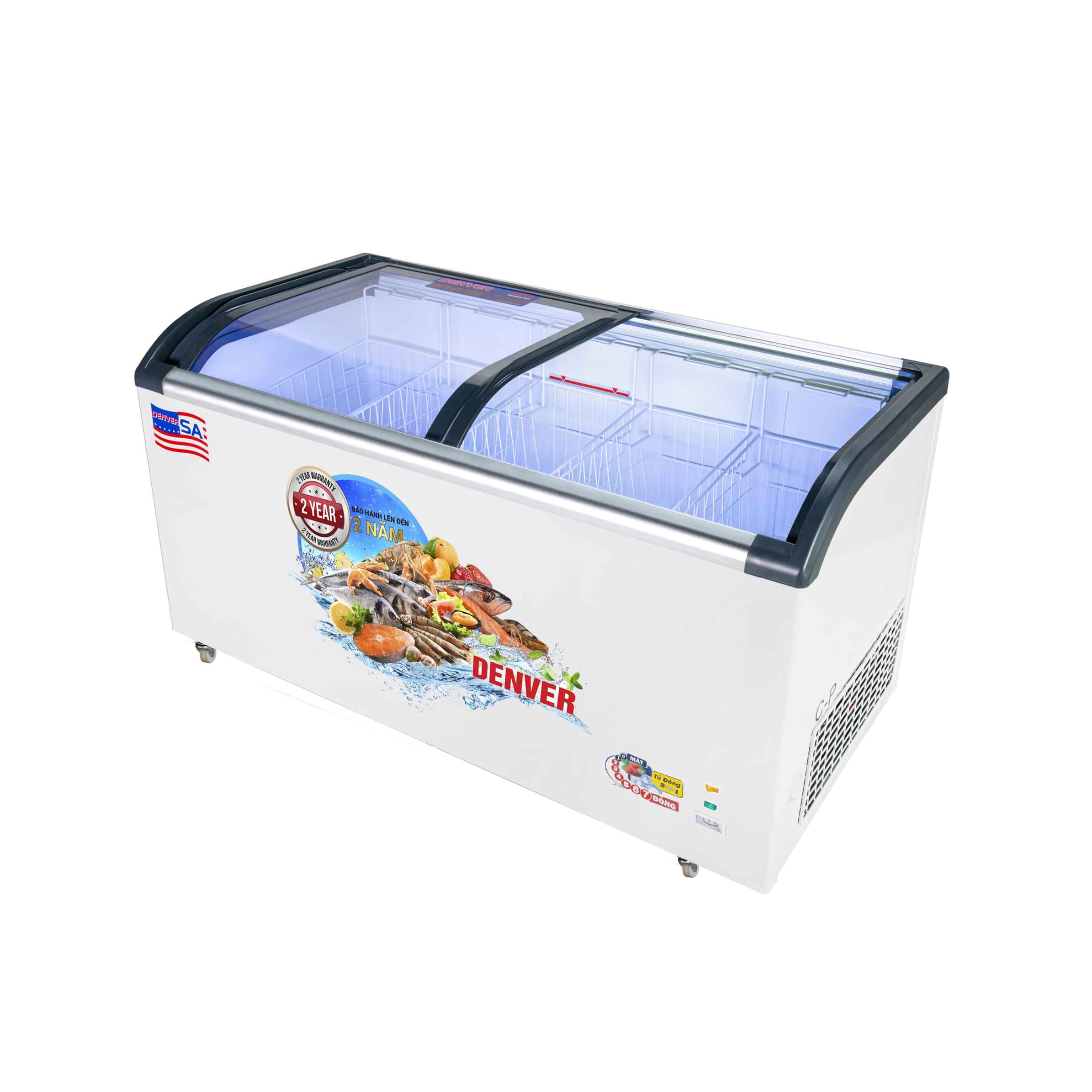 Tủ bảo quản Denver kính cong AS-880K 1 ngăn đông